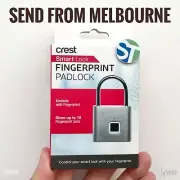 NEW Crest Smart Lock Fingerprint Padlock Store 10set Carbon Steel Shackle CRFPL
