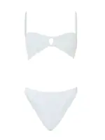 [Hunza G] Hunza G-Bikini Misty Con Cerchio Perlato Bianco-Donna OS