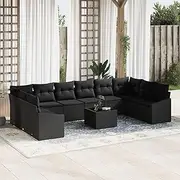 Garden Sofa Set with Cushions, Outdoor Patio Couch, Lounge Furniture, Adjustable Chair, Perfect for Balcony and Reading - Relax in Style!