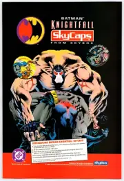 Print Ad 1993 Batman Knightfall SkyCaps Batman Bane DC Original Promo Poster Art