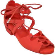 Ultimate BOHO - Bright Red Microsuede (West Coast Swing, Ballroom, Salsa, Practi