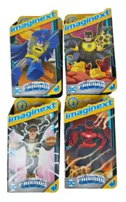 Imaginext DC Super Friends Black Adam, Flash, Batman set of 4 New in package