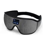 Catzon Sleep Headphones Bluetooth 5.0 3D Eye Mask Hands Free for Travel-Grey