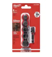 Milwaukee Shockwave 48-32-8000 Impact Duty Bolt Extractor Set (Pack of 6)