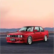 Finished Scale Model 1:24 for BMW 1988 M3 Classic Retro E30 Alloy Car Model Static Miniature Vehicle Model Decoration Collection Presents Ornaments(Red)