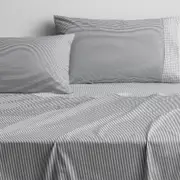 Sheridan Bretton Sheet Set in Gunmetal Size: King Cotton