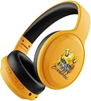 Transformers Bluetooth Headphones Over Ear Headphones Wireless Bluetooth 5.4 60H Playback Deep Bass Foldable Headphones with Hi-Fi Stereo Sound for Gym Travel Home Office, TF-G06 Bumblebee Yellow