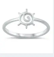 Sunrise sterling silver toe rings