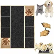 Dog Emery Board Scratcher Treat Box,Wood Nail Filing Scratch Polish Pads for Pet Dogs Cats,3 in 1 Removable Nail Stress Free Scratching Toy,Indoor Outdoor Training,Alternative to Nail Clipper (6grids)