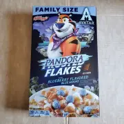 Kellogg's Pandora Frosted Flakes Rare New Family Size Cereal Avatar 2 Tony Tiger