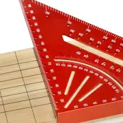 2in1 Aluminum Alloy Triangle Ruler Multifunctional Tool for Precise Line Drawing with Frequently used Fixed Positioning