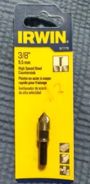 Irwin 1877715 Round Shank High Speed Steel (HSS) Countersink, 3/8", 82°
