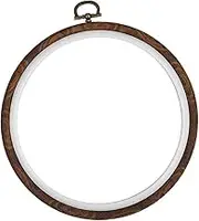Hellery Wood Embroidery Hoop Circle Stitching Bamboo Sewing Needlework, as described, 17cm