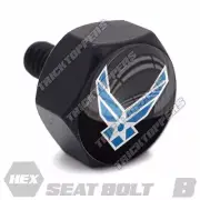 Hex Vivid Black Billet Aluminum Seat To Fender Bolt for Harley AIR FORCE USAF D1