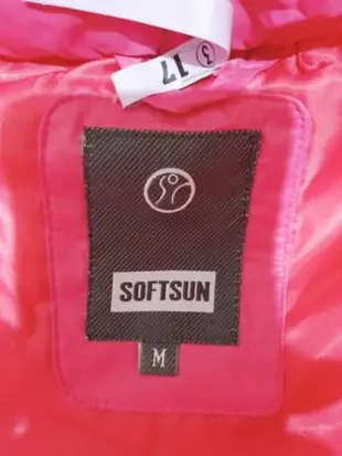 換季降⬇️專櫃品牌SOFTSUN 桃粉色羽絨兩穿外套M號