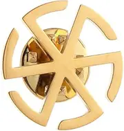 [LLYANZ] Vintage Sun Wheel Men Brooch Lapel Pin Badge Buckle Stainless Steel Gift Amulet Brooch