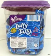 Laffy Taffy Wonka Candy 145 Count Tub Blue Raspberry Bulk Candies Nestle