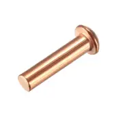 50 Pcs 1/8inch x 15/32inch Round Head Copper Solid Rivets Fasteners