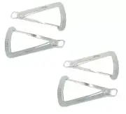 4 Dental Lab Wax Steel Metal Crown Gauge Caliper Ruler Measuring Scale Spring