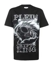 'Crypto King' cotton T-shirt XL,XXL,XXXL Black