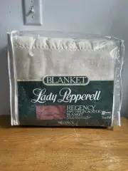 Super Vintage Lady pepperell Regency Blanket Virgin Acrylic twin/full