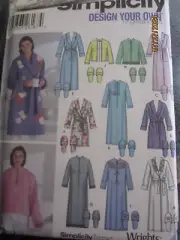 Simplicity #5778 MISSES ROBES AND SLIPPERS Sewing Pattern Uncut Size L-XL