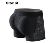 Men Mesh Underwear Boxers Trunks Shorts Breathable Crotch Mens Underwear Boxers - Black