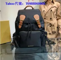 在飛比找Yahoo!奇摩拍賣優惠-里昂二手正品  Burberry Rucksack 淡石色 