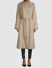 $1898 Sofia Cashmere Women's Beige Camel Hair Wrap Coat Jacket Size 16