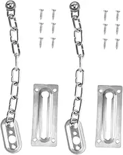 SHINEOFI 2 Pcs Heavy Duty Stainless Steel Door Chain Lock Childproof Security Latch for Home Office Doors Easy Installation Durable Chain Guard for Enhanced Privacy and Safety