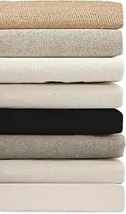 100% Cotton Canvas,Calico & Cotton Linen Mix Fabric for Craft,Paint,Patchwork,Apparel & Light Upholstery.Neotrim Natural Fibres,Unbleached & Eco-Friendly Vegan Material, Calico, 1/2M