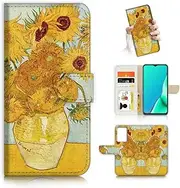 for Samsung S20 Ultra, S20 Ultra 5G, Designed Flip Wallet Phone Case Cover, A23195 Van Gogh Sunflowers 23195