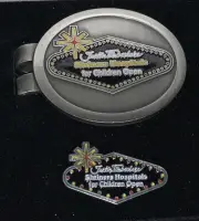 Justin Timberlake money clip & pin Shriners hospital for children open Las Vegas