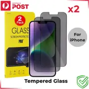 2x Anti Spy Privacy Tempered Glass Screen Protector For iPhone 15/14 Plus ProMax