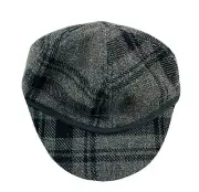 RRL Gray Black Checked Wool Mens Cap Hat Size Mens Small NWT