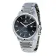 SIGMA (1122M-1) 簡約時尚鋼帶腕錶/銀黑/大