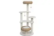 5-Platform Plush and Wicker Cat Tree