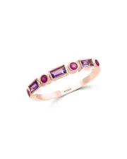 Bloomingdale's Fine Collection Amethyst & Ruby Ring in 14K Rose Gold