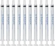 BASIK Silicone O Ring 1cc Reusable Feeding Syringe 10/Pack Caps Included Individually Wrapped for Hand Feeding Small Animals and Measurements
