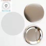 3" 75mm Badge Metal Base Pin Back Button Parts 100 Sets/Pack