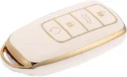 Chery Ant Q1 Key Protective Cover Key Protector Cars Remote Control Holder Keychain Fob Holder Remote Key Fob Cover Key Covers Car Key Case Key Fob Case Key Fob Protector Tpu White