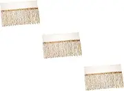 COHEALI 3pcs Waist Tassel Dance Costume Sequin Fringe Trim for Women DIY Material for Latin Dance Skirts Eye Catching Performance Accessory for Festivals Parties
