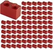 ☀️100x NEW LEGO 1x2 DARK RED Bricks (ID 3004) BULK Parts City Building