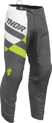 Thor Youth Sector Checker Pants Gray Acid Yellow Charcoal 24 2903-2436