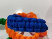 3 Pack Mad Max Style Adjustable Paracord Bracelets 7.5" Diamond Knott. Blue