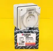 Clipsal 56SO310A Auto Switched Socket Outlet 250VSAC 10A 2P IP66 Grey