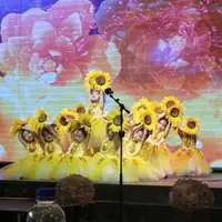 在飛比找ETMall東森購物網優惠-六一節目花兒朵朵像向太陽兒童演出服女孩向日葵太陽花舞蹈表演服