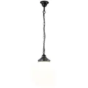 White Glass Period Lights Chain Black Balls Pendants Modern Lighting Sphere