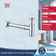 Decaura P-trap Bottle Trap for Sink Basin Kitchen BathLaundry Tapware Chrome