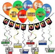 Hilarious Bachelor Party Decorations Pack – “Game Over” Stag Party Supplies, Ideas, Favors, and Gifts